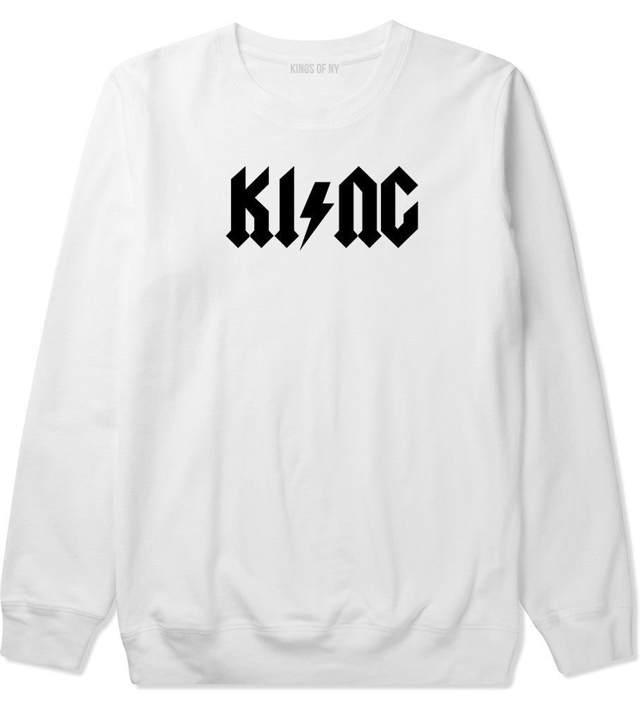 KI NG Music Parody Crewneck Sweatshirt in White