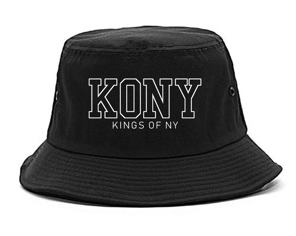 KONY College Mens Bucket Hat Black