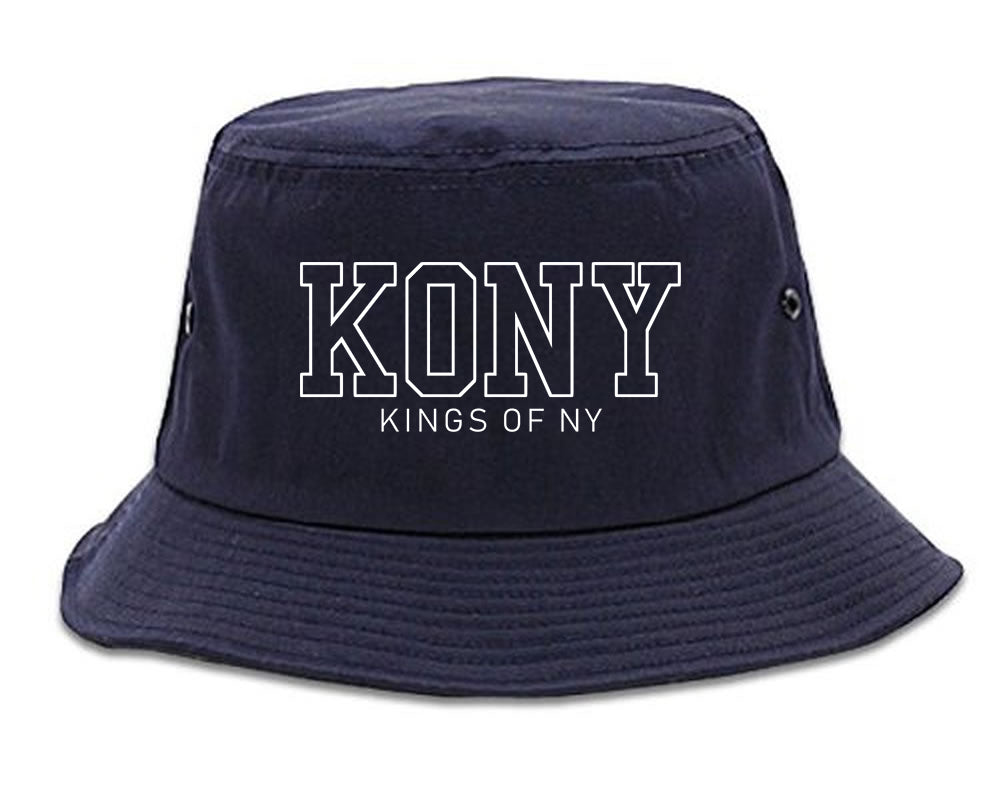 KONY College Mens Bucket Hat Navy Blue