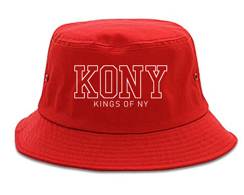 KONY College Mens Bucket Hat Red