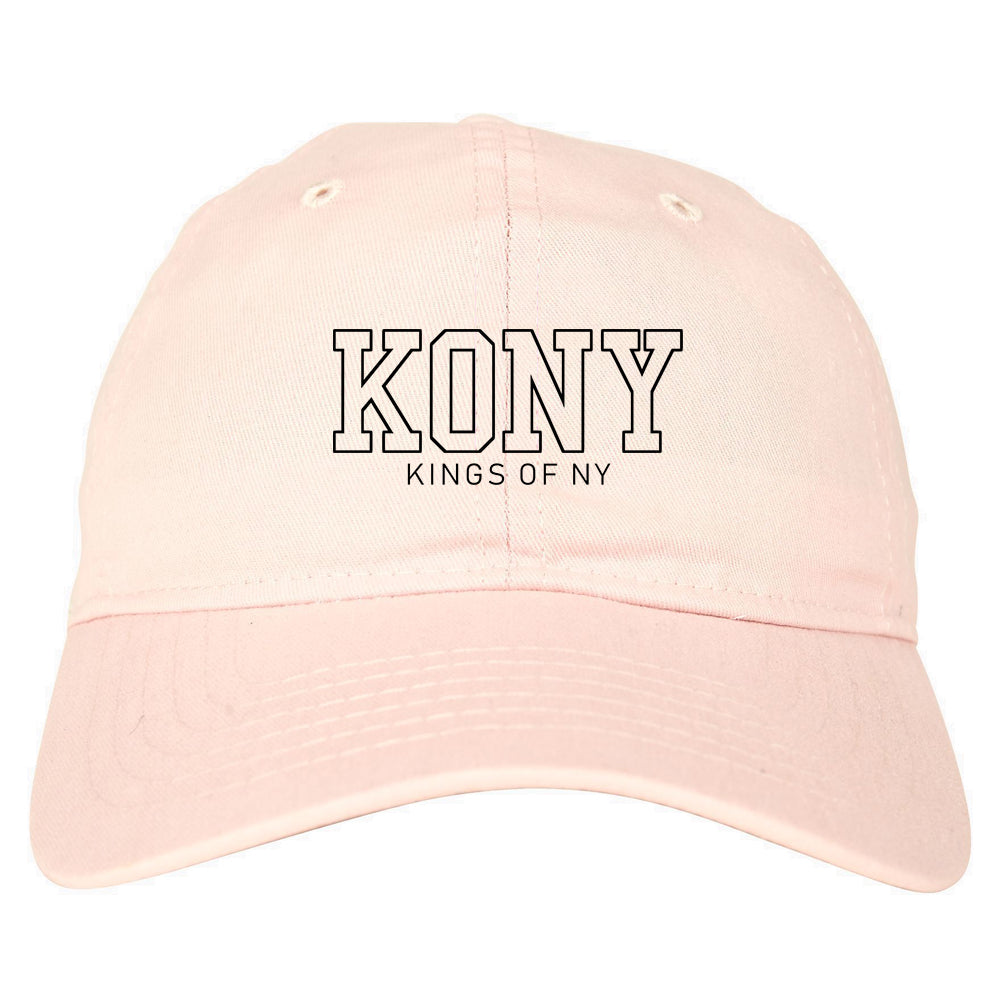 KONY College Mens Dad Hat Baseball Cap Pink