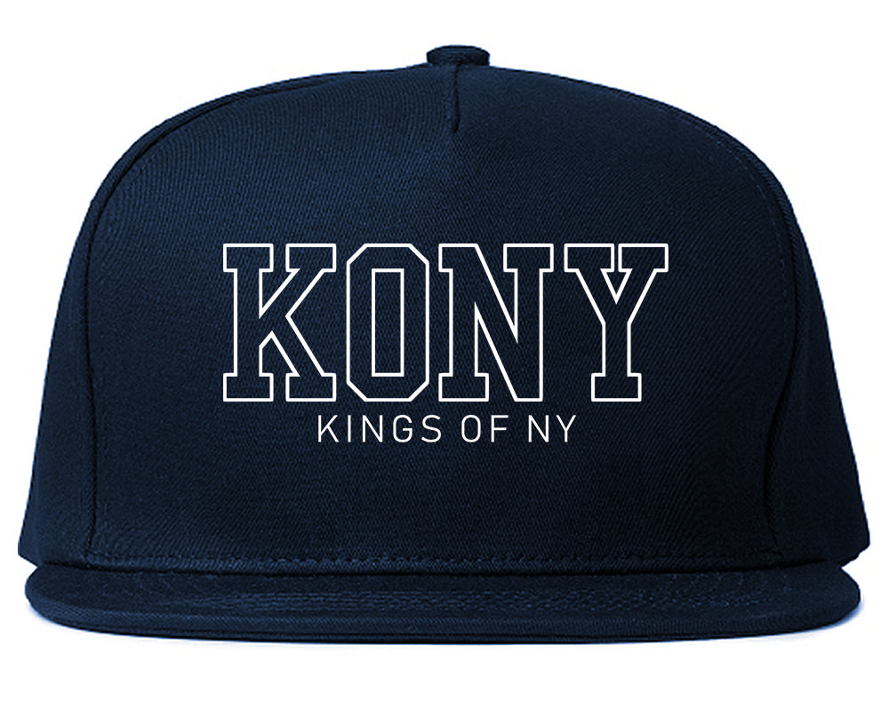 KONY College Mens Snapback Hat Navy Blue