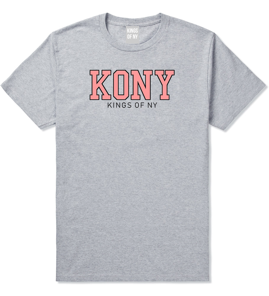 KONY College Mens T-Shirt Grey by Kings Of NY
