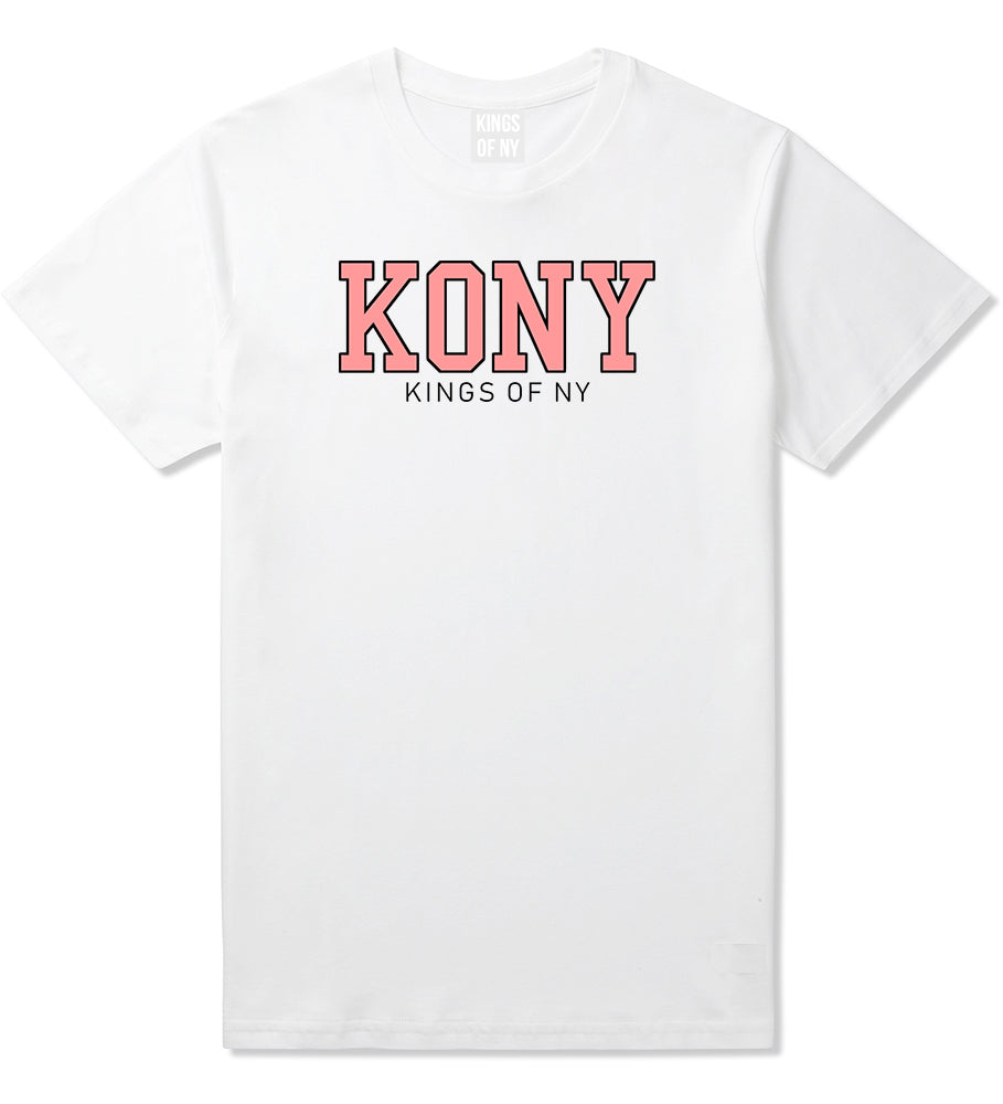 KONY College Mens T-Shirt White by Kings Of NY