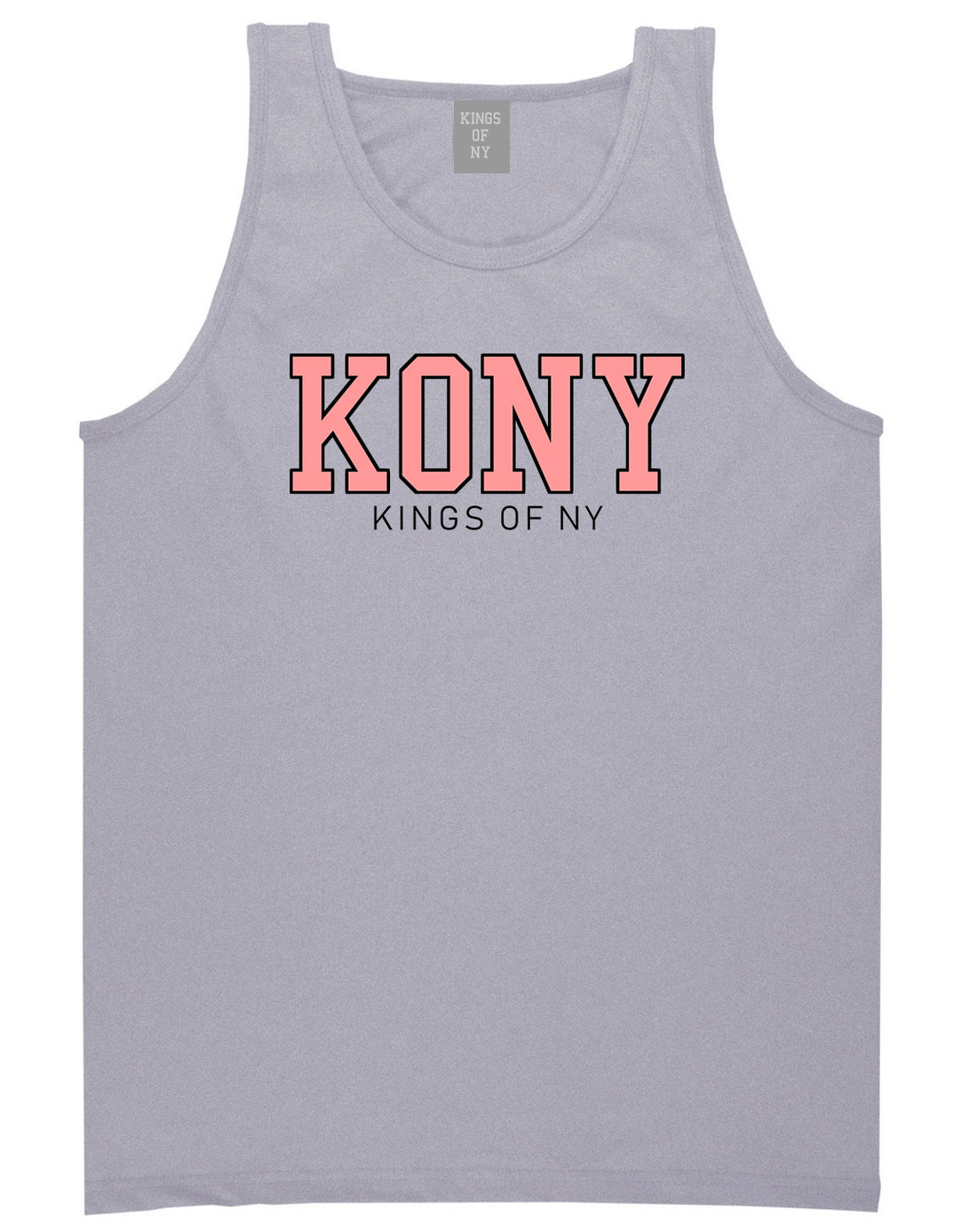 KONY College Mens Tank Top Shirt Grey by Kings Of NY