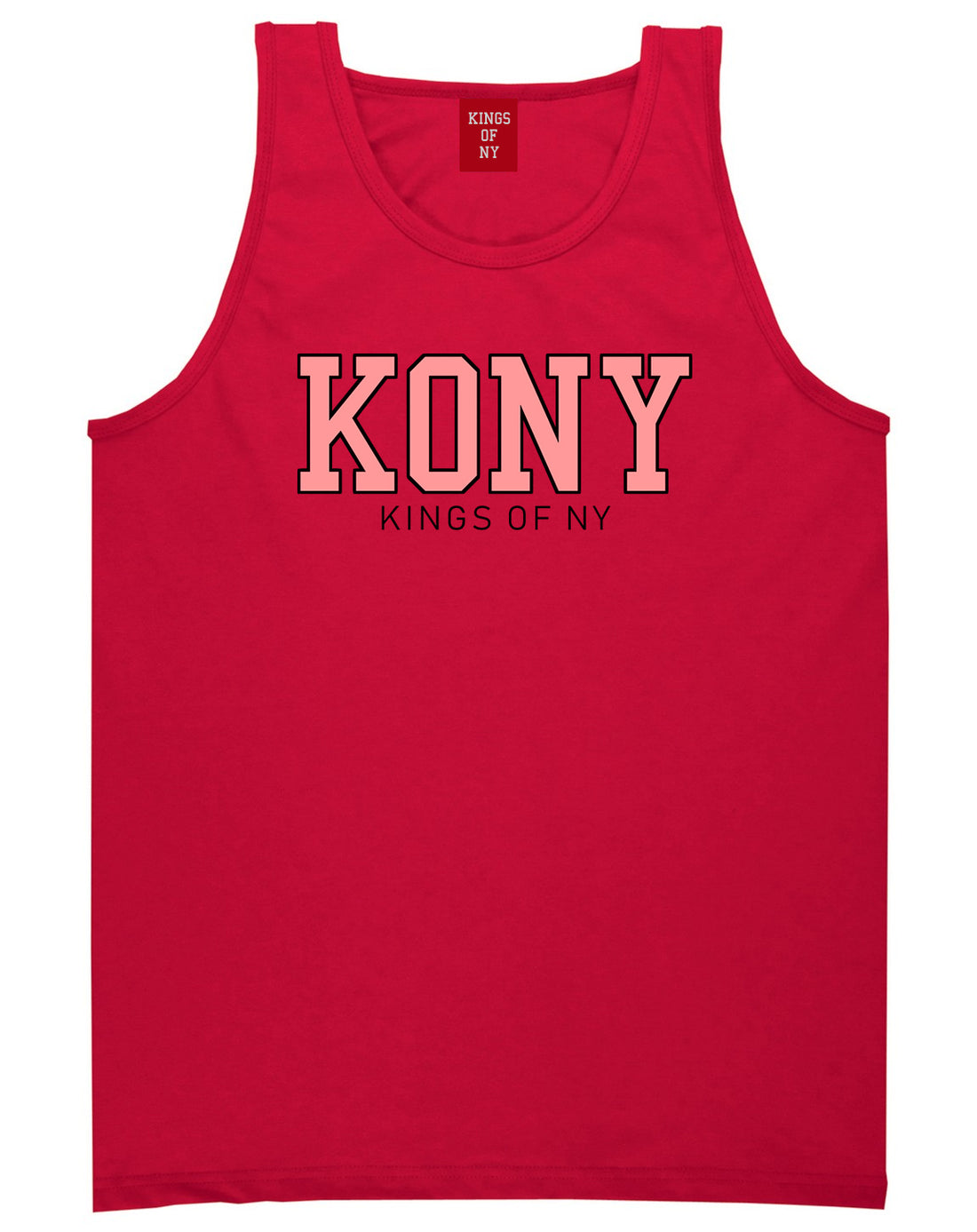 KONY College Mens Tank Top Shirt Red by Kings Of NY