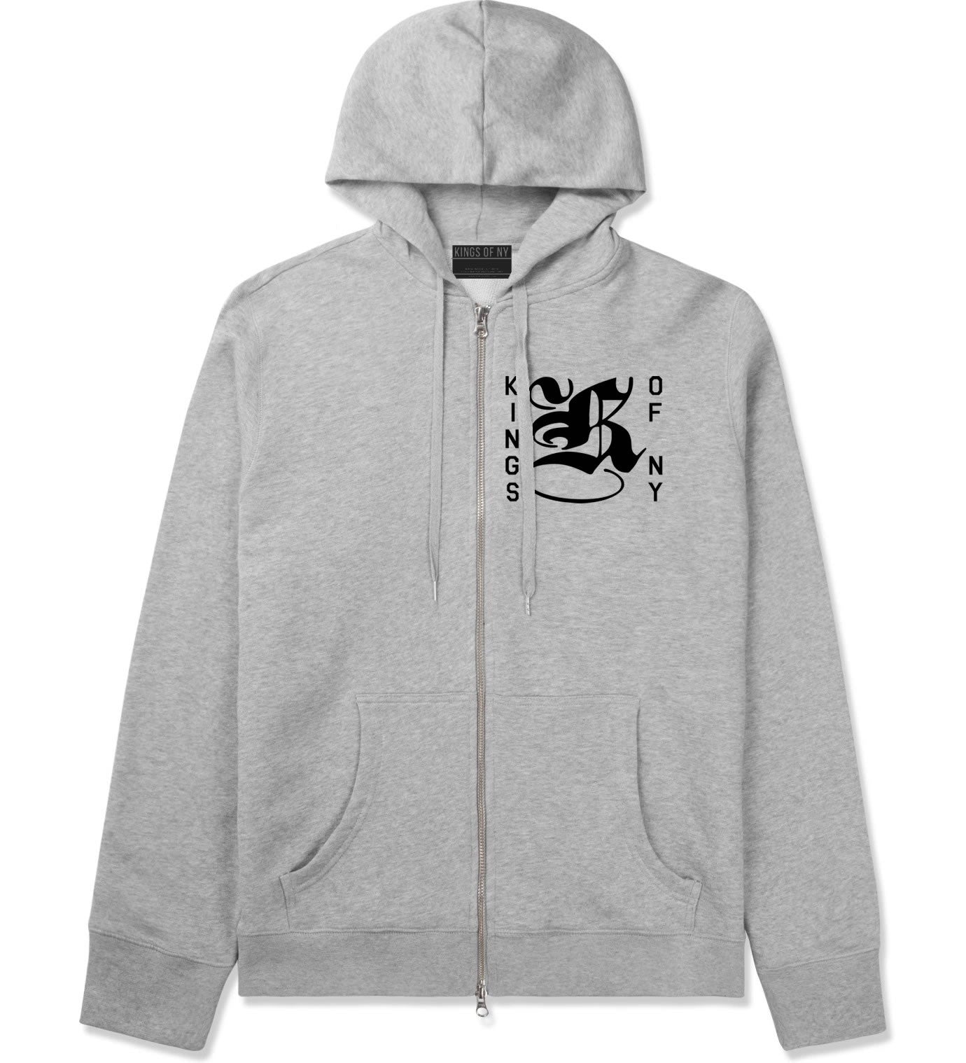 K Middle Chest Zip Up Hoodie Hoody