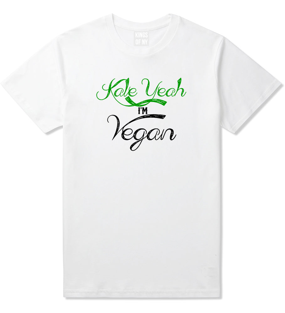 Kale Yeah Im Vegan Mens T Shirt White