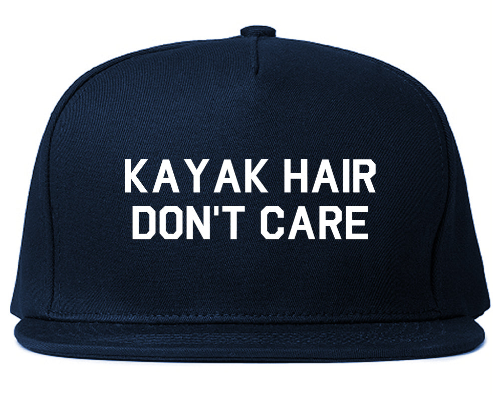 Kayak Hair Dont Care Mens Snapback Hat Navy Blue