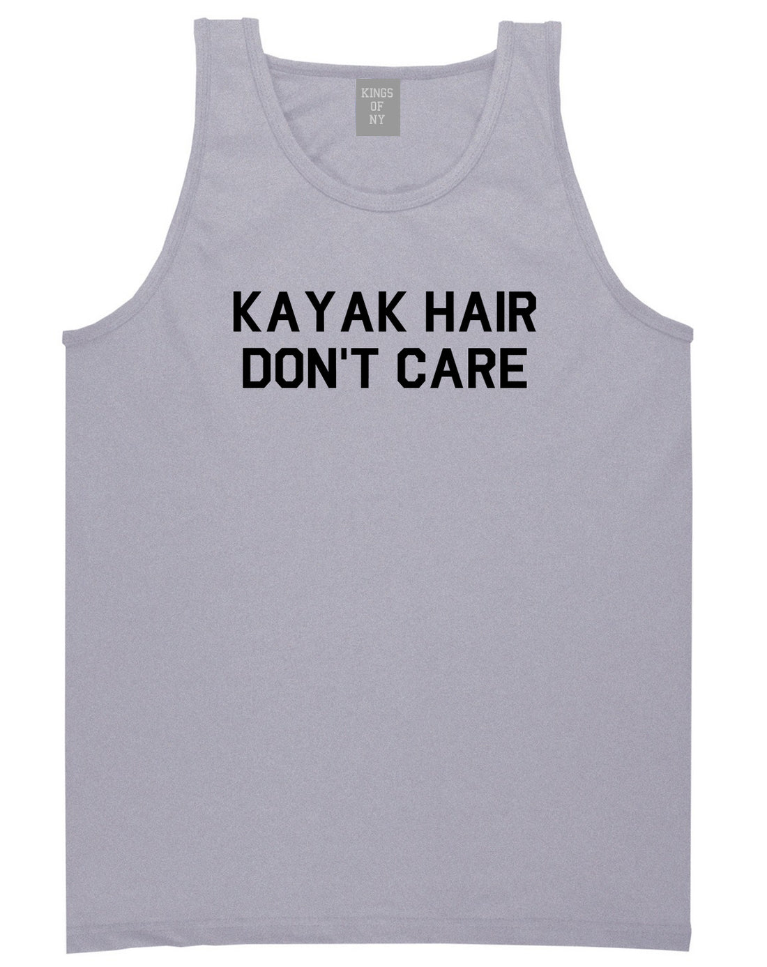 Kayak Hair Dont Care Mens Tank Top Shirt Grey