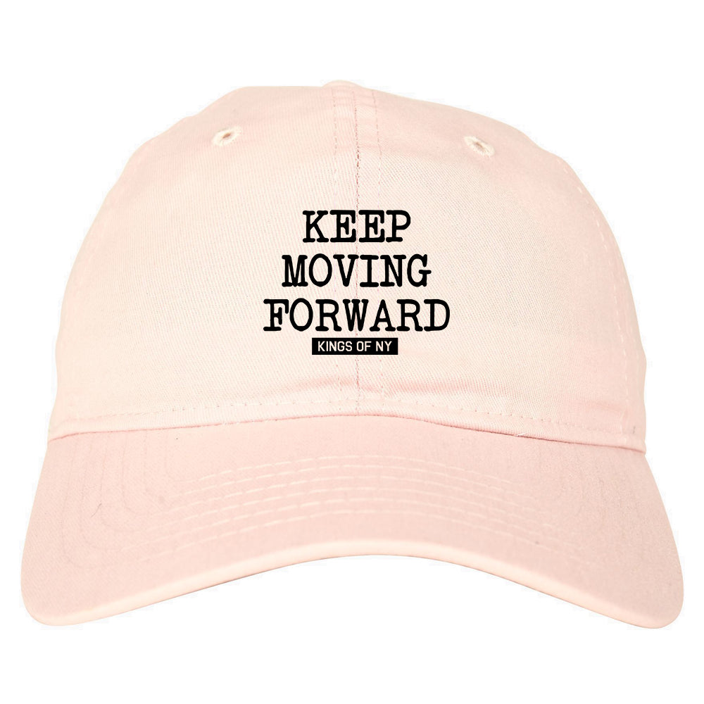 Keep Moving Forward Mens Dad Hat Pink