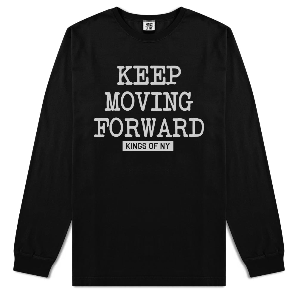 Keep Moving Forward Mens Long Sleeve T-Shirt Black