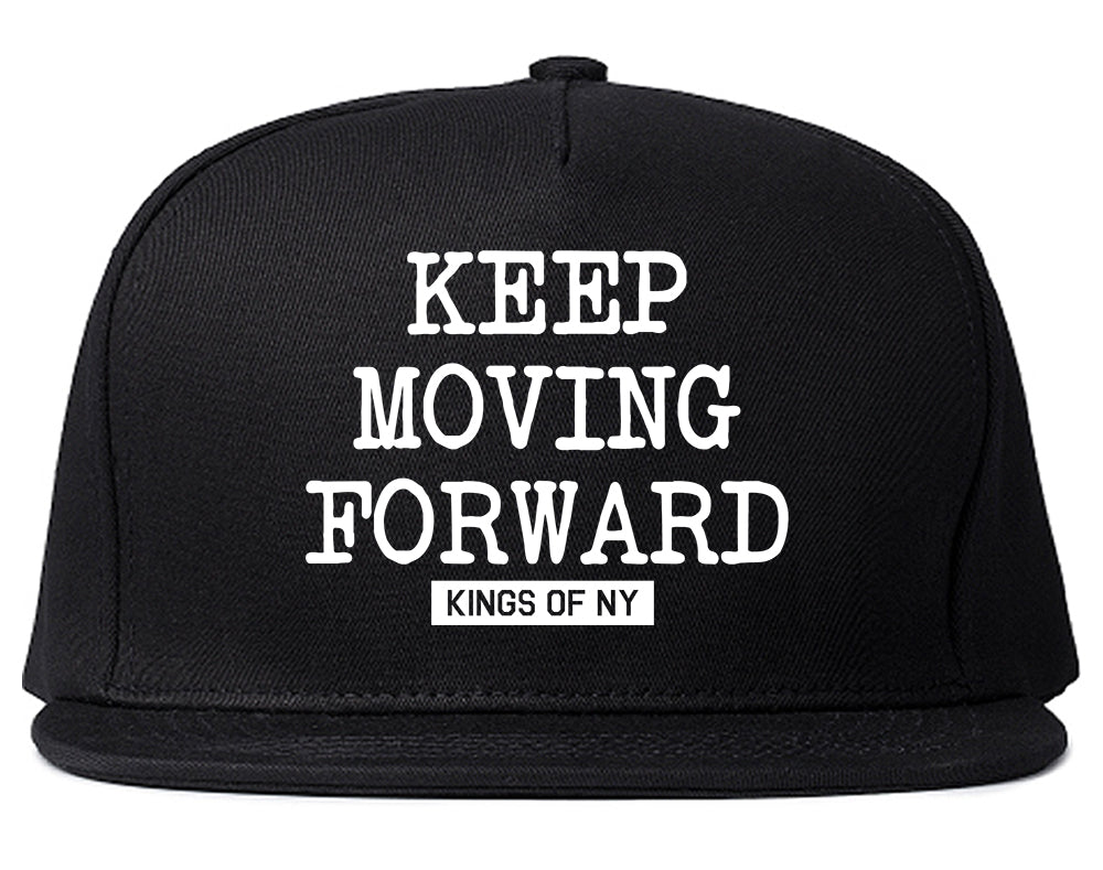 Keep Moving Forward Mens Snapback Hat Black