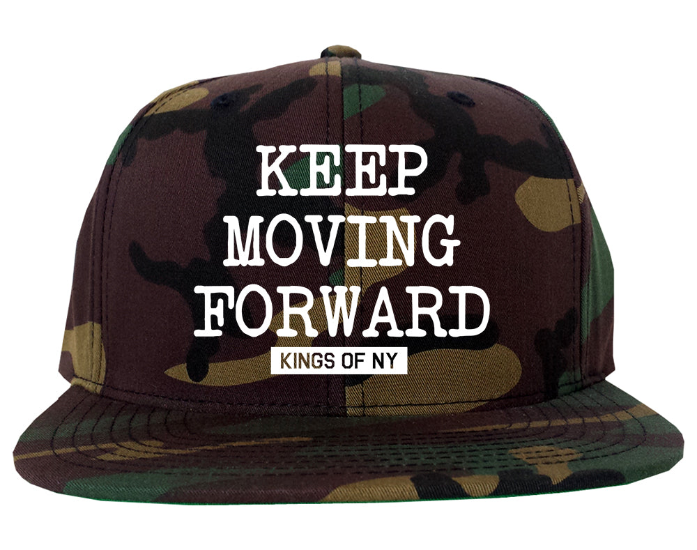 Keep Moving Forward Mens Snapback Hat Camo