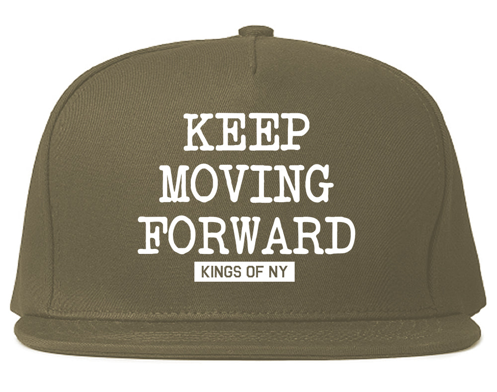 Keep Moving Forward Mens Snapback Hat Grey