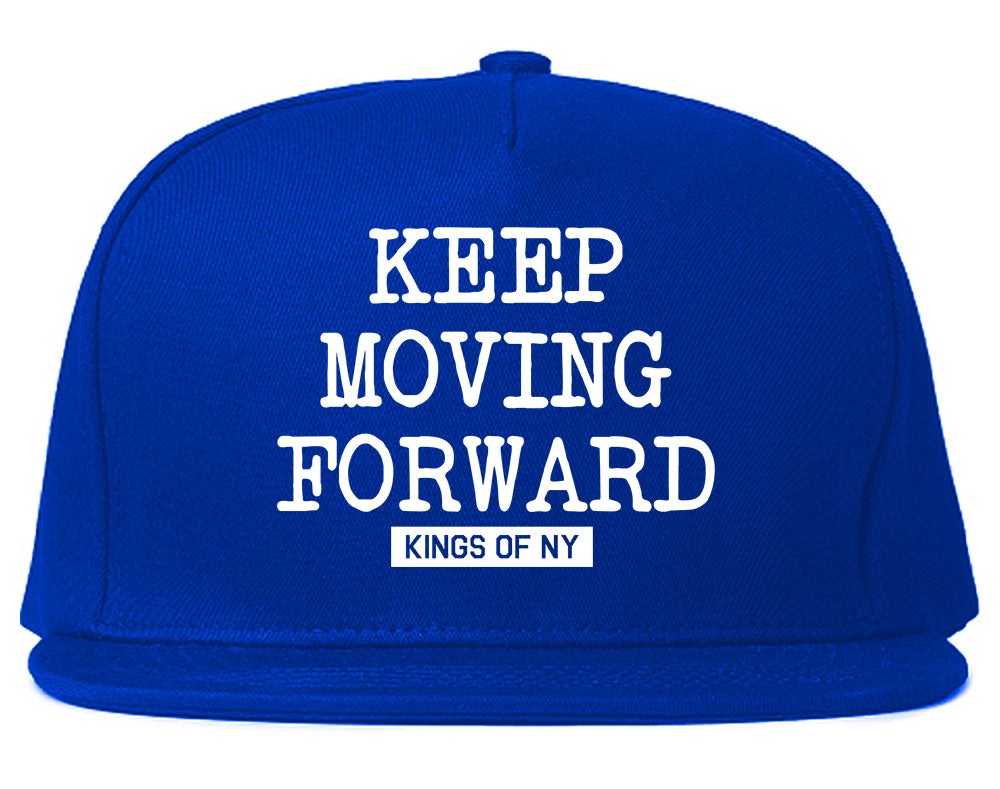Keep Moving Forward Mens Snapback Hat Royal Blue