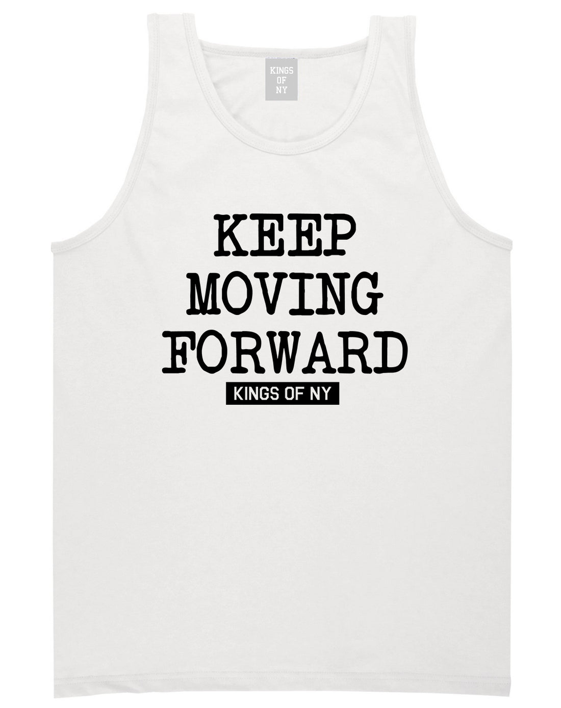 Keep Moving Forward Mens Tank Top Shirt White