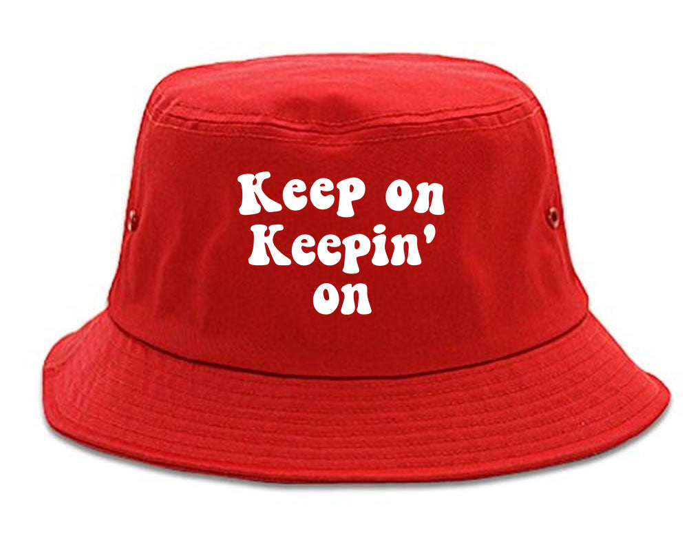 Keep On Keepin On Mens Bucket Hat Red