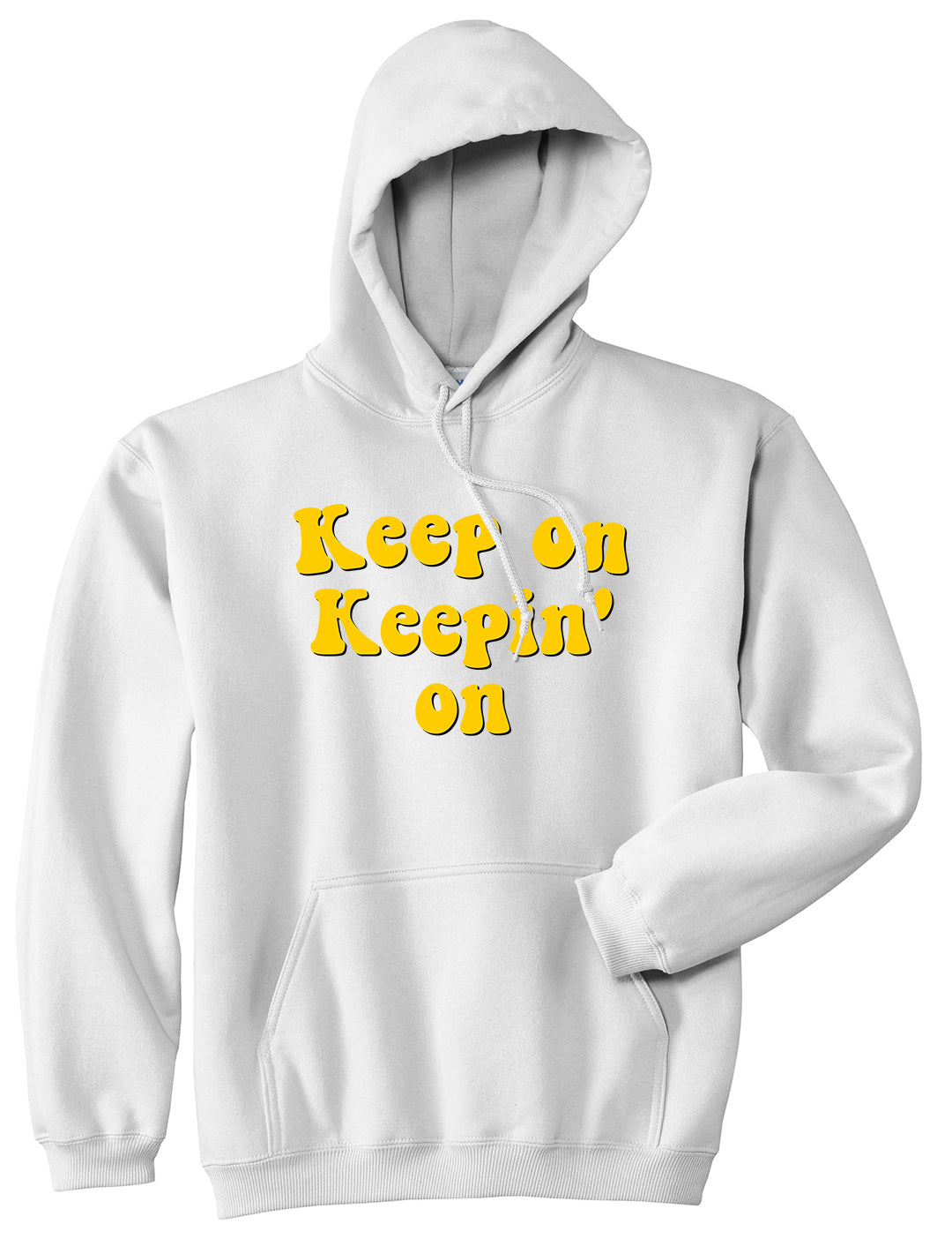 Keep On Keepin On Mens Pullover Hoodie White by Kings Of NY