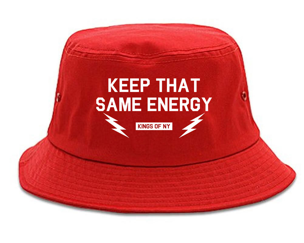 Keep That Same Energy Mens Snapback Hat Red