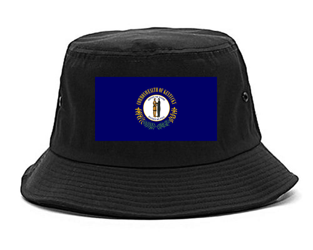 Kentucky State Flag KY Chest Mens Bucket Hat Black