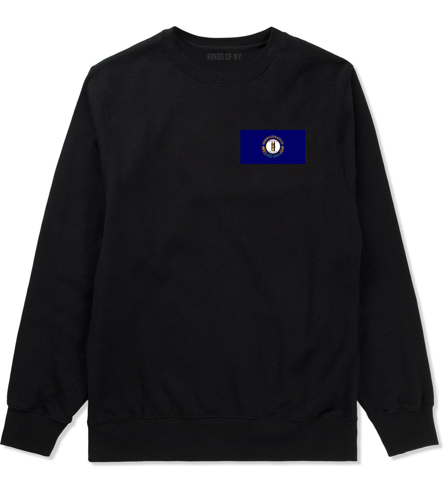 Kentucky State Flag KY Chest Mens Crewneck Sweatshirt Black