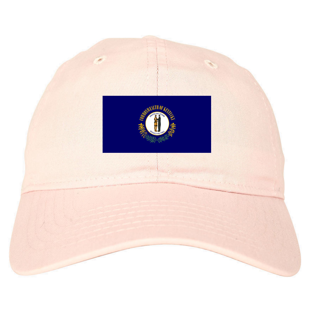 Kentucky State Flag KY Chest Mens Dad Hat Pink