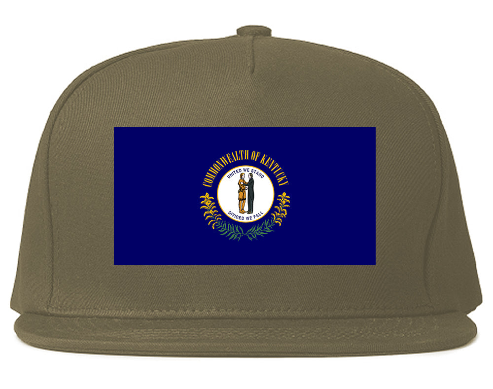 Kentucky State Flag KY Chest Mens Snapback Hat Grey