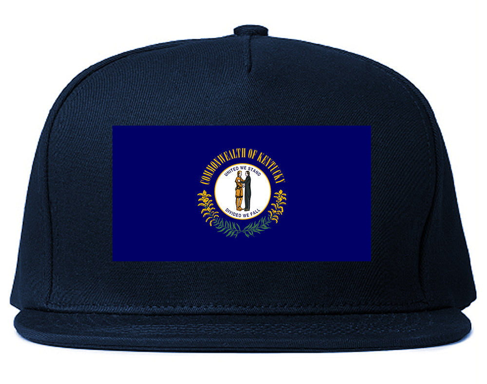 Kentucky State Flag KY Chest Mens Snapback Hat Navy Blue