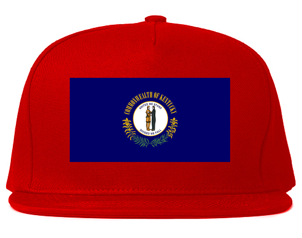 Kentucky State Flag KY Chest Mens Snapback Hat Red