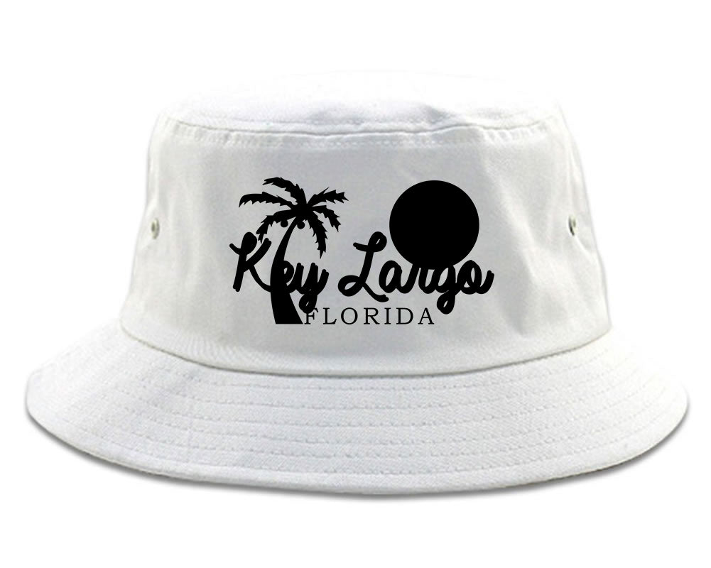 Key Largo Florida Souvenir Mens Bucket Hat White