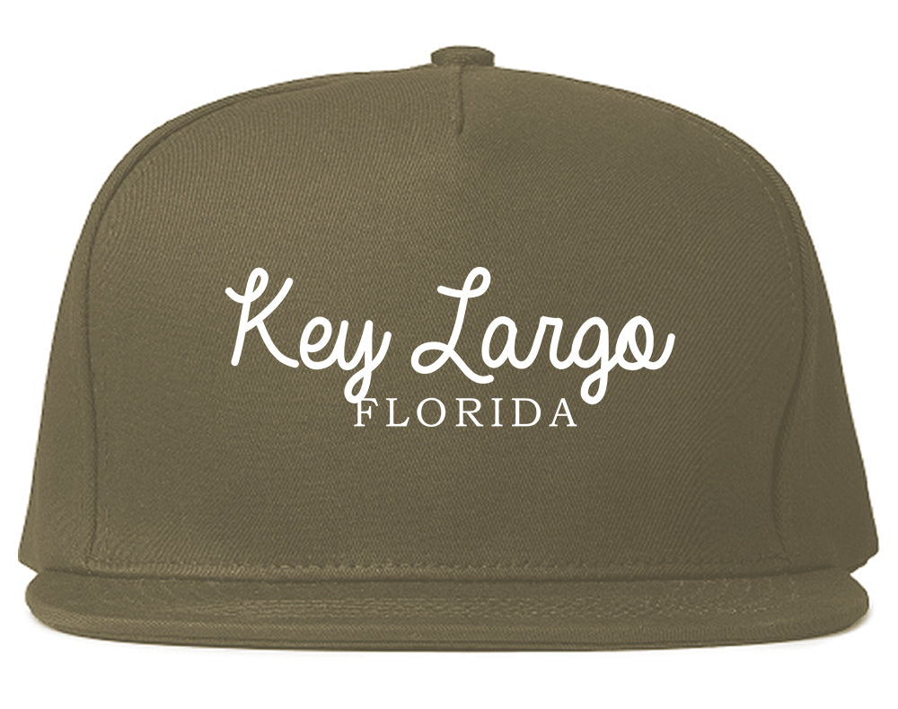 Key Largo Florida Souvenir Mens Snapback Hat Grey