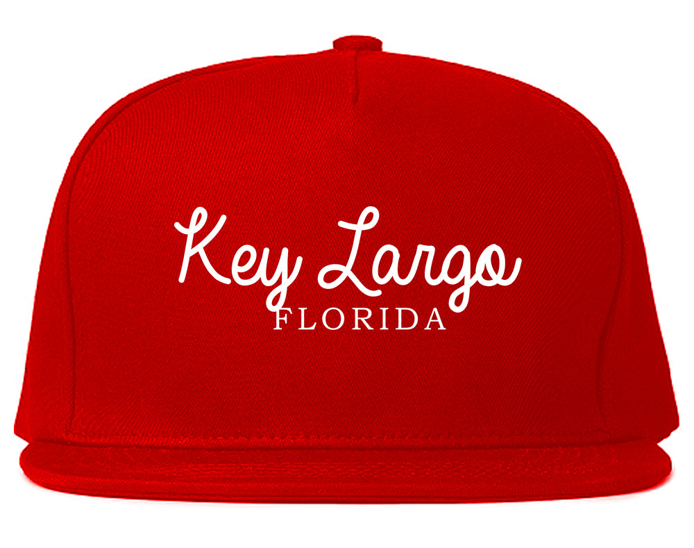Key Largo Florida Souvenir Mens Snapback Hat Red
