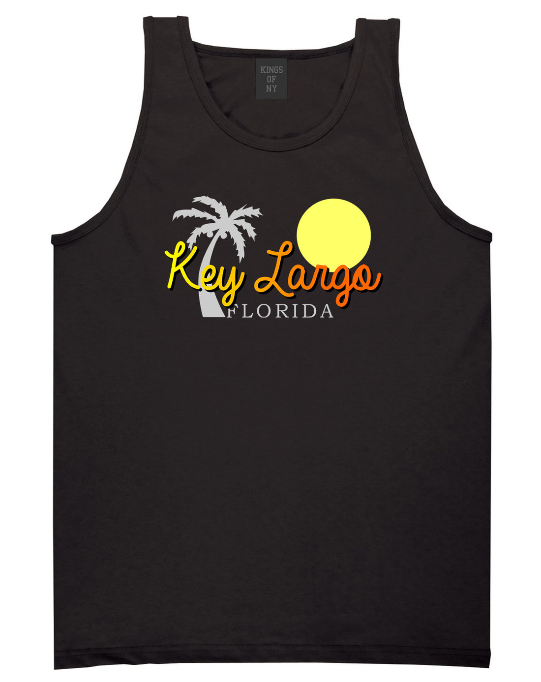 Key Largo Florida Souvenir Mens Tank Top Shirt Black by Kings Of NY