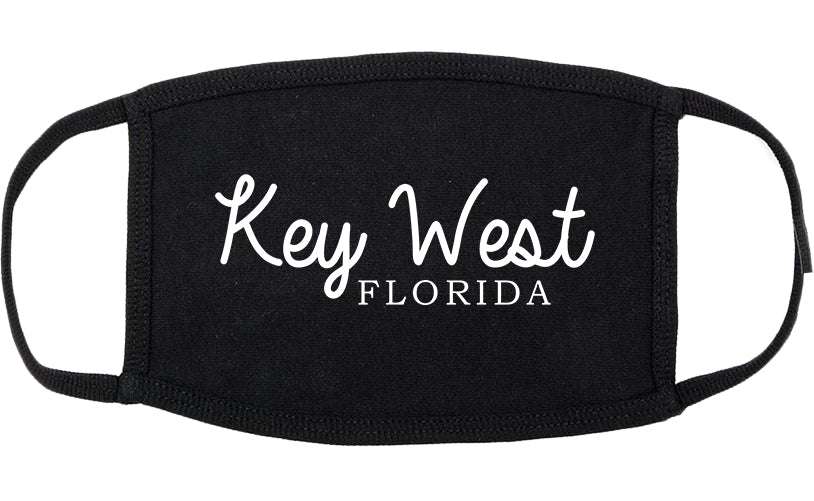 Key West Florida Vacation Cotton Face Mask Black