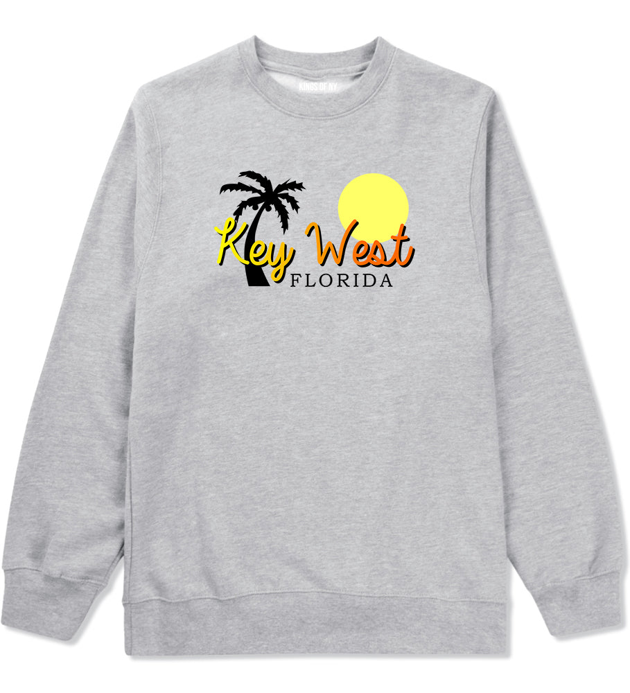 Key West Florida Vacation Mens Crewneck Sweatshirt Grey