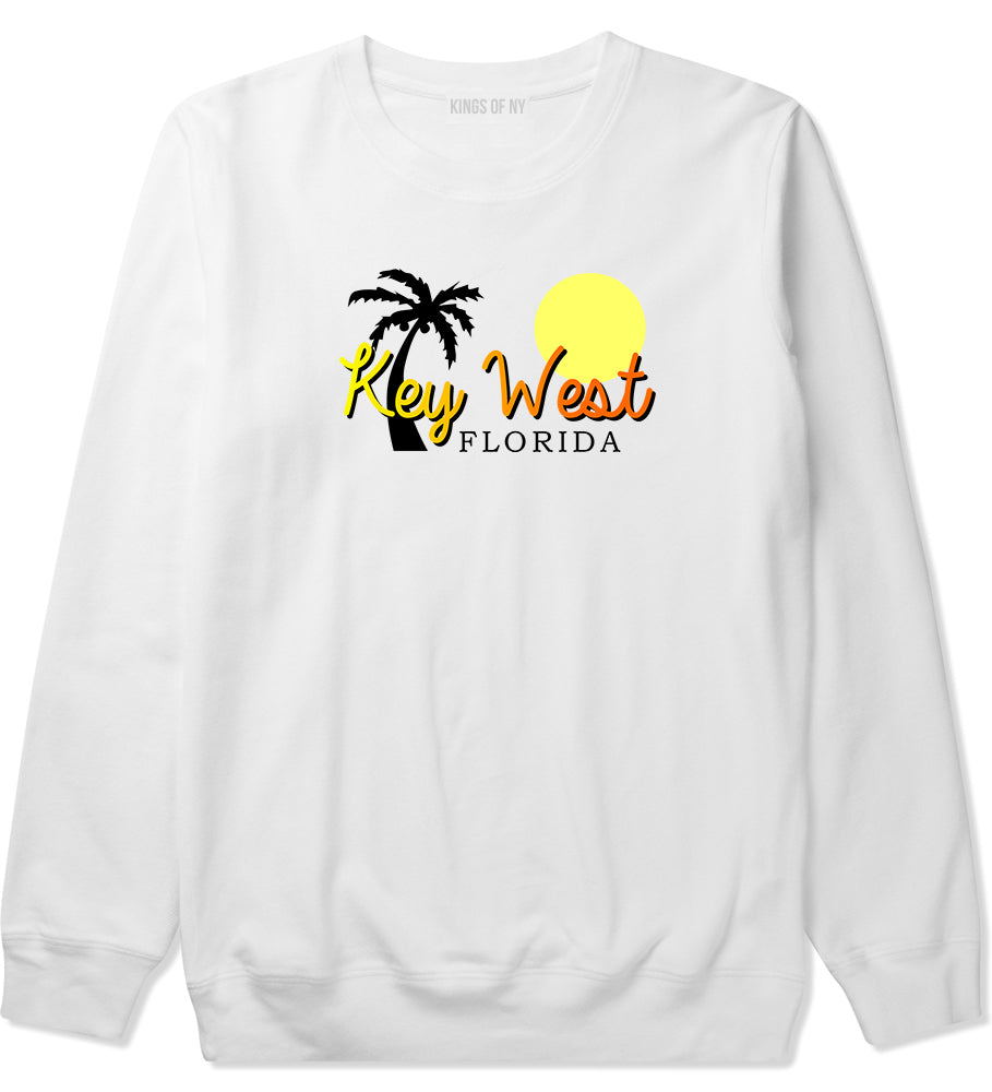 Key West Florida Vacation Mens Crewneck Sweatshirt White