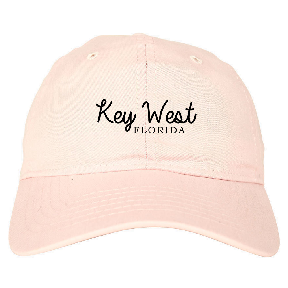 Key West Florida Vacation Mens Dad Hat Baseball Cap Pink