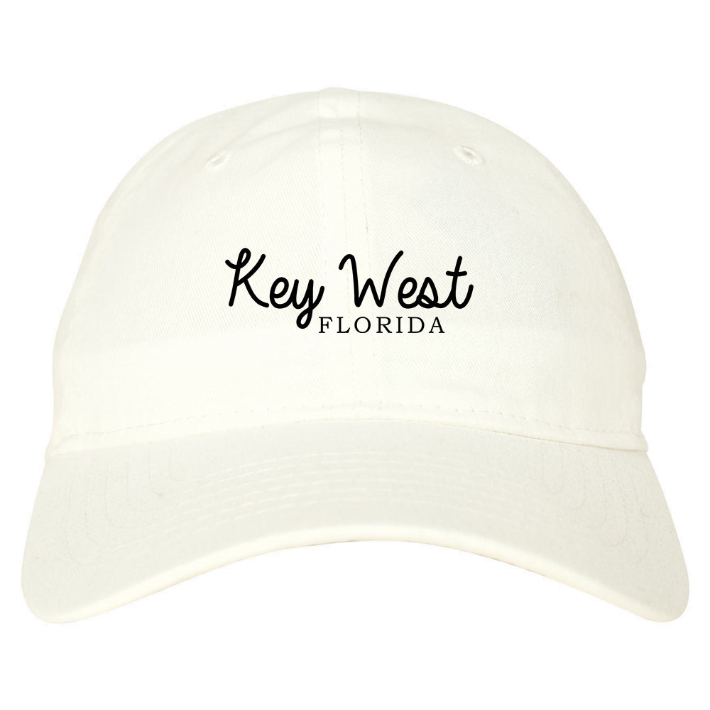 Key West Florida Vacation Mens Dad Hat Baseball Cap White