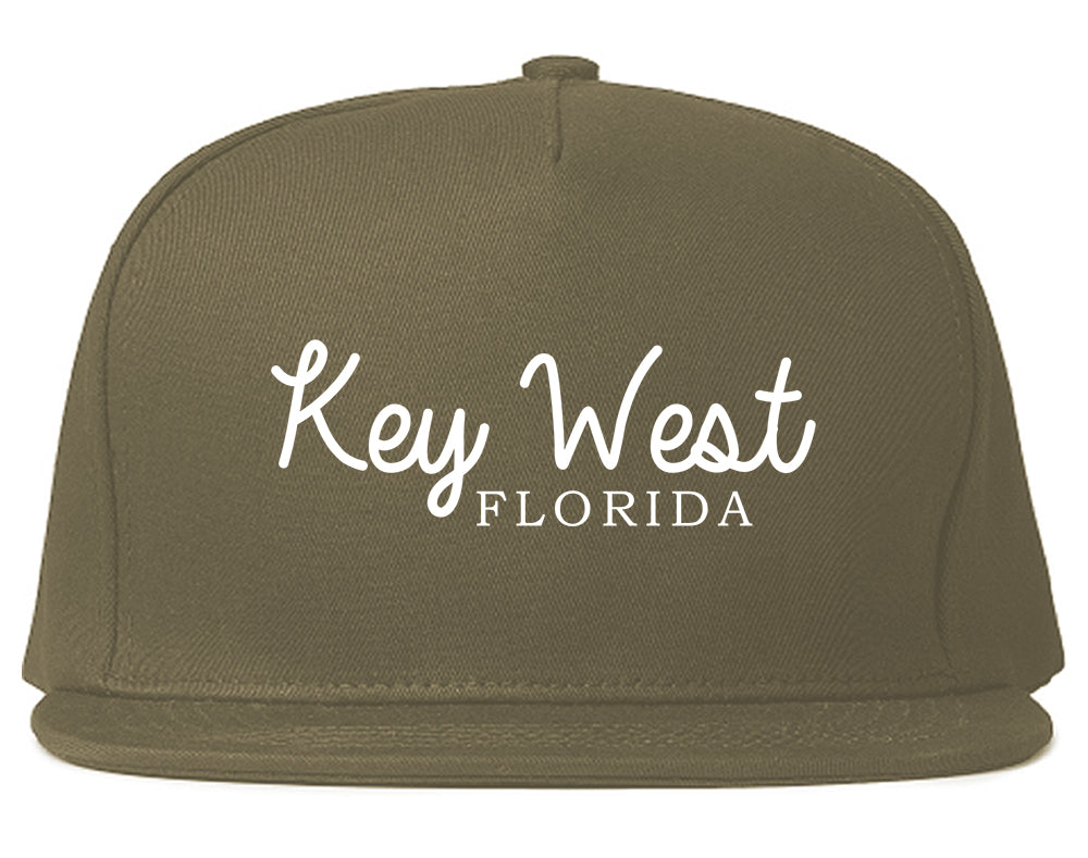 Key West Florida Vacation Mens Snapback Hat Grey