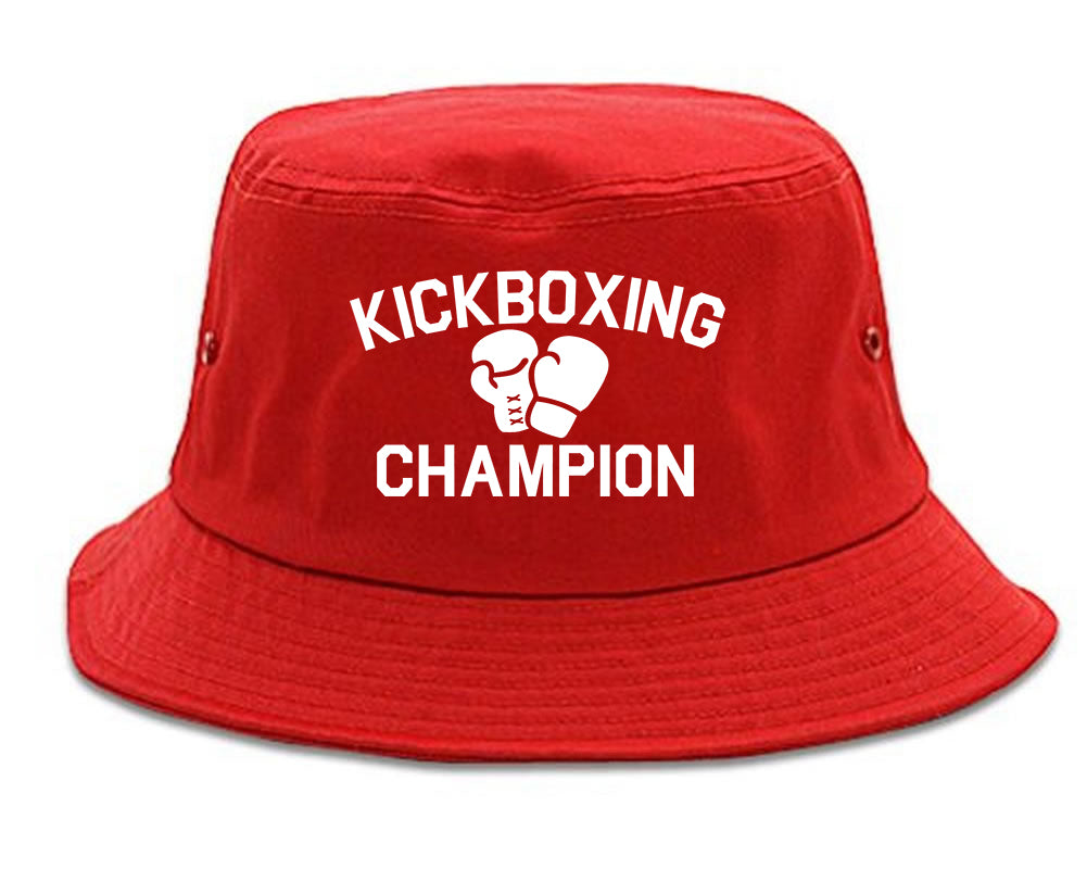 Kickboxing Champion Mens Bucket Hat Red