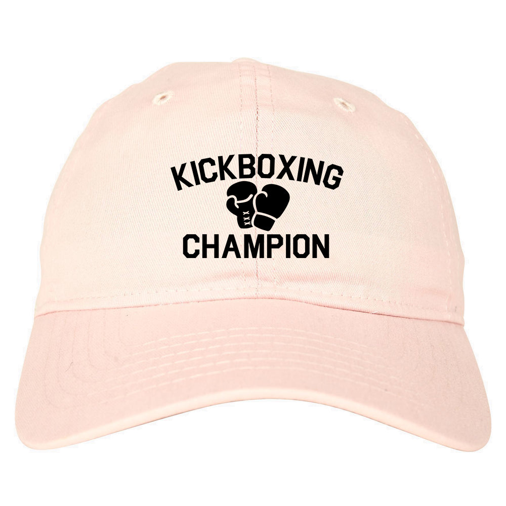 Kickboxing Champion Mens Dad Hat Baseball Cap Pink