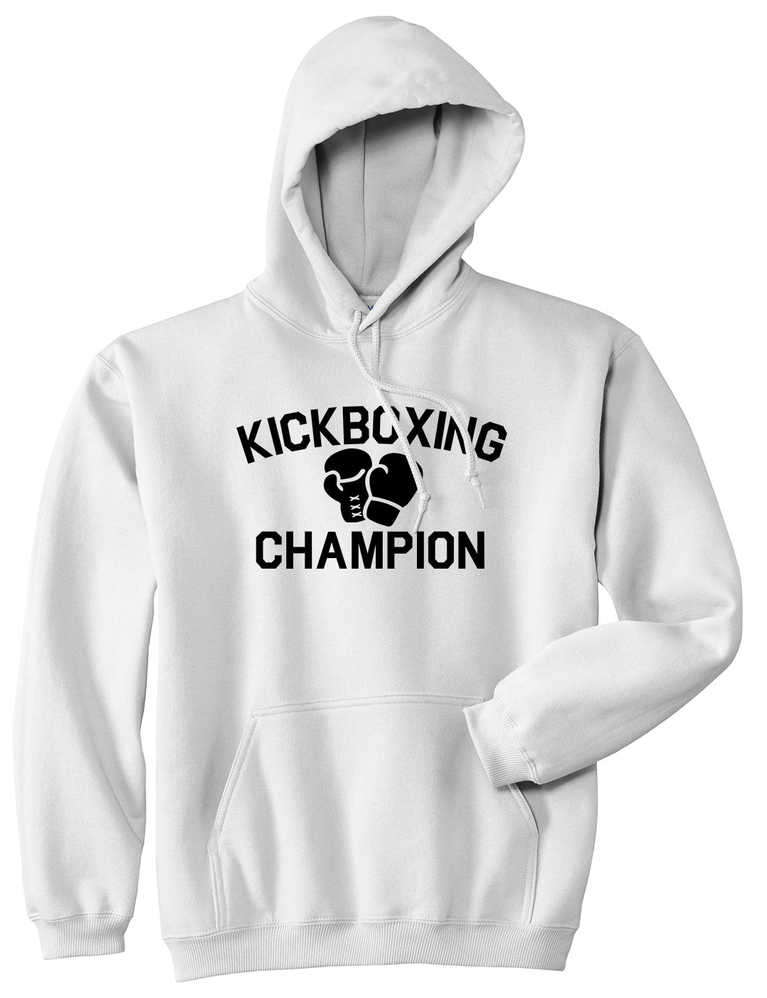 Kickboxing Champion Mens Pullover Hoodie White by Kings Of NY