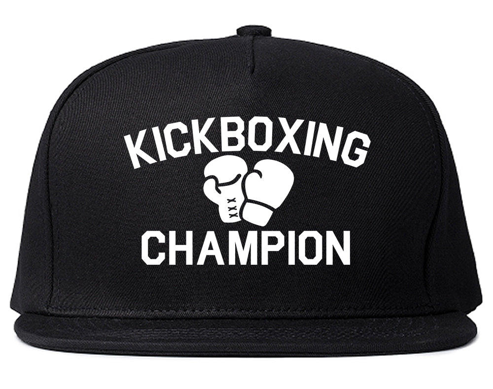 Kickboxing Champion Mens Snapback Hat Black