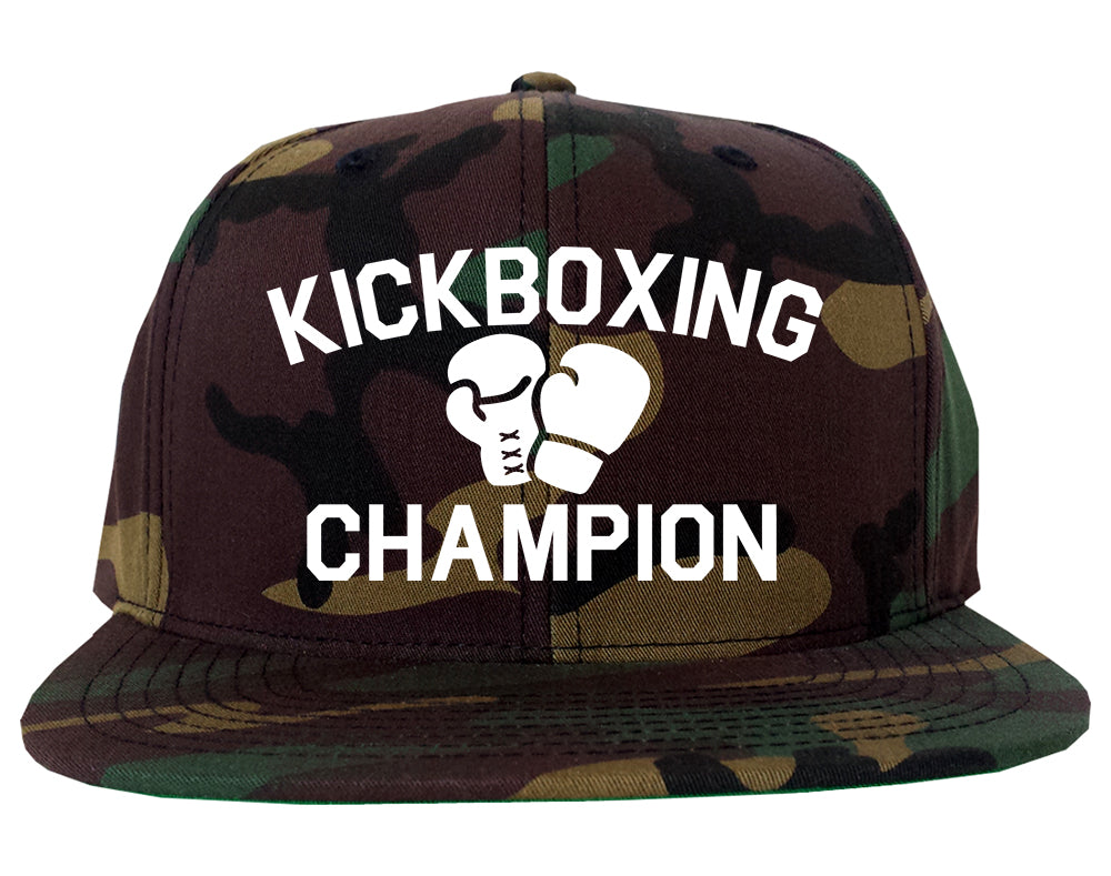 Kickboxing Champion Mens Snapback Hat Camo