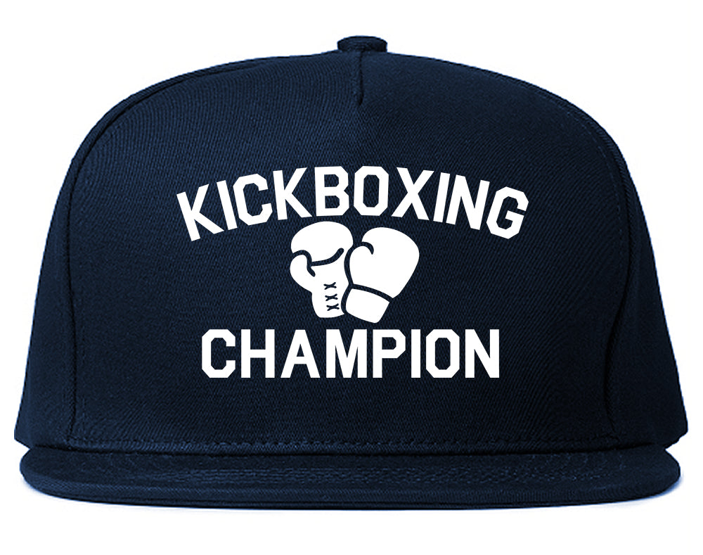 Kickboxing Champion Mens Snapback Hat Navy Blue