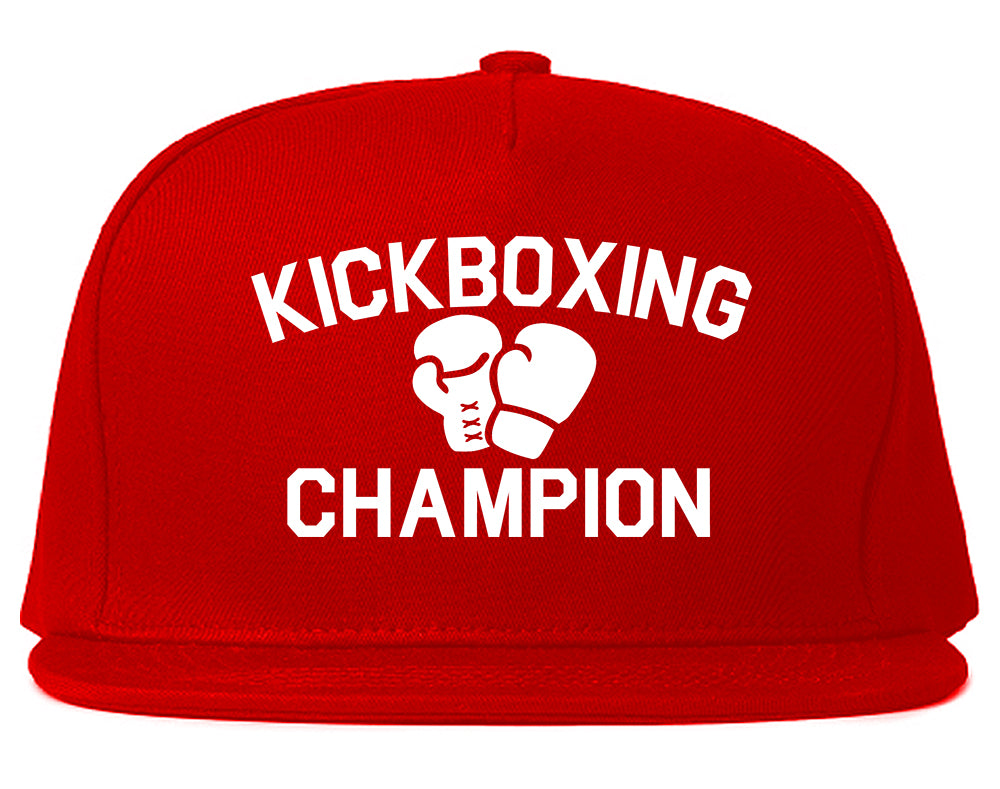 Kickboxing Champion Mens Snapback Hat Red