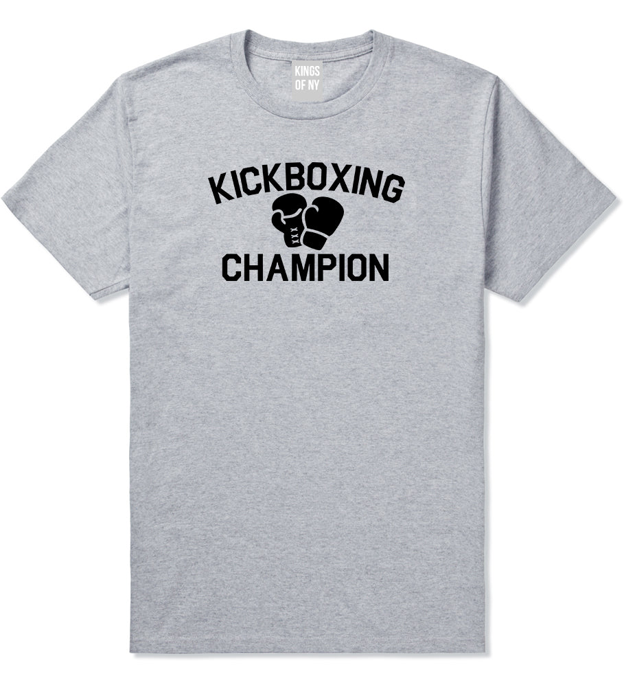 Kickboxing Champion Mens T-Shirt Grey by Kings Of NY