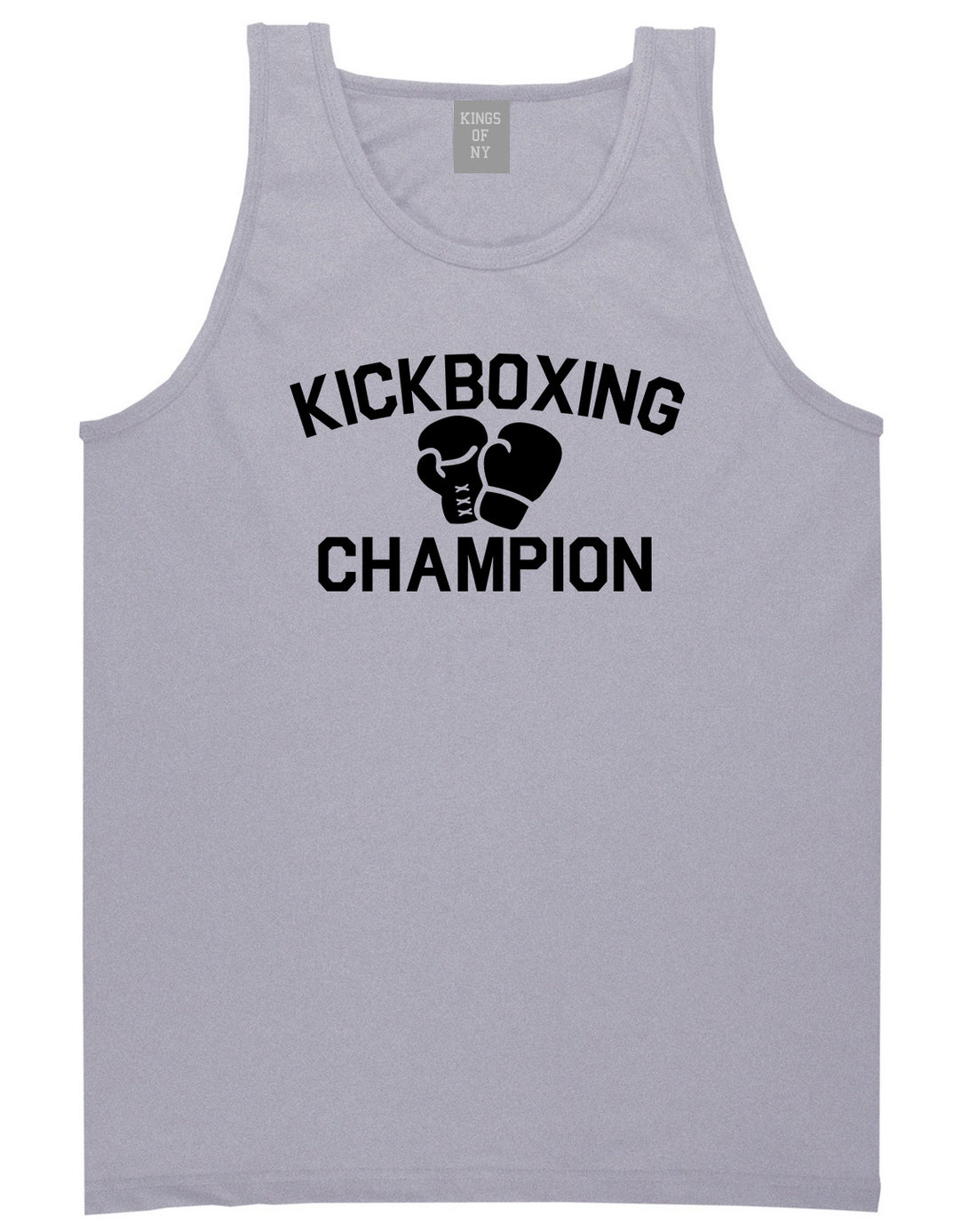 Kickboxing Champion Mens Tank Top Shirt Grey by Kings Of NY