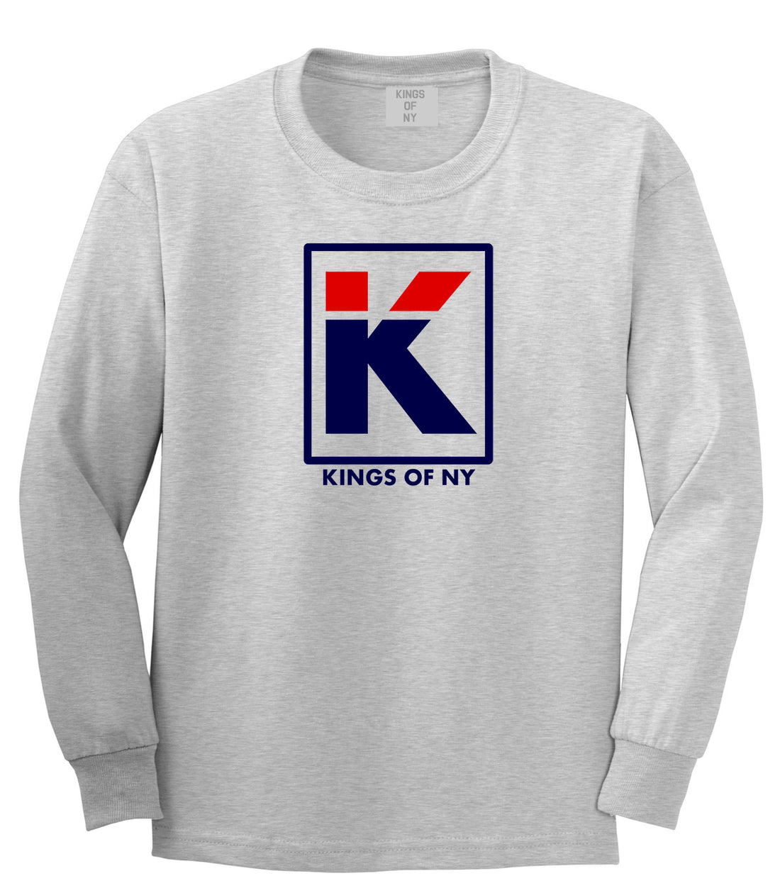 Kila Logo Parody Long Sleeve T-Shirt in Grey